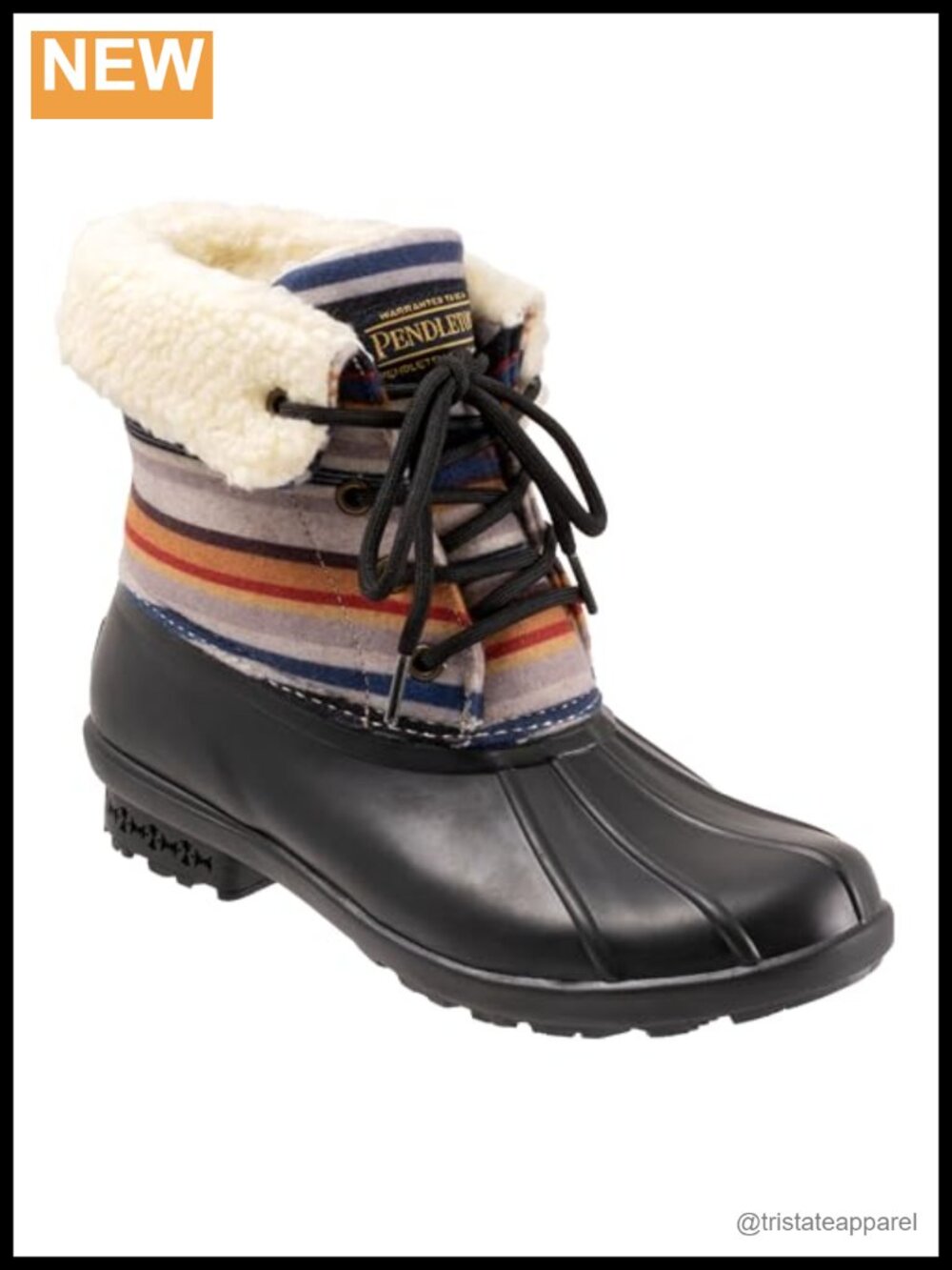 Waterproof Faux Fur Lined Lace Up Winter Boots